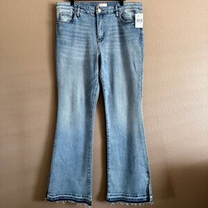 Kut from the Kloth Light Blue High Rise Stella Flare Jeans Size 16 NWT